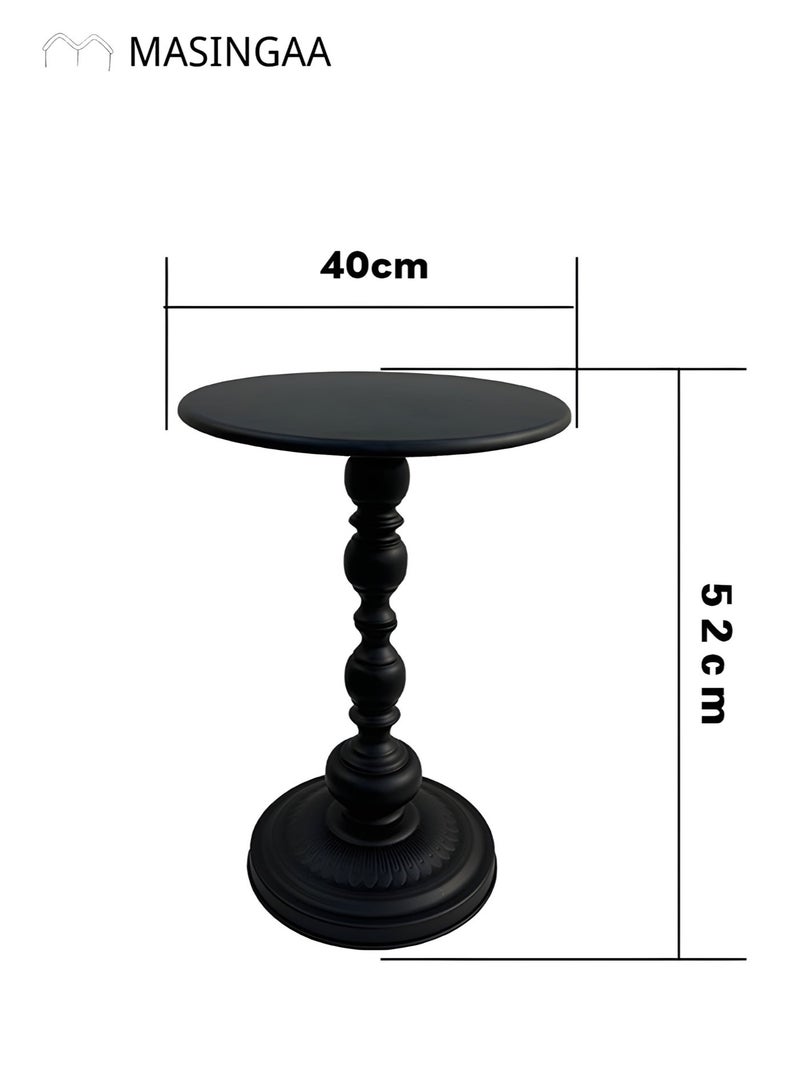 MASINGAA 2pcs Coffee Table, Sofa Side Table, Nordic Corner Small Table, Tea End table for Living Room, Outdoor, Bedroom, Black,40x40x52cm - Image 3